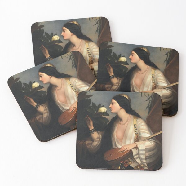 Item preview, Pretty Greek lady with Lute by Charlemagne Oscar designed and sold by Lefteris Betsis.