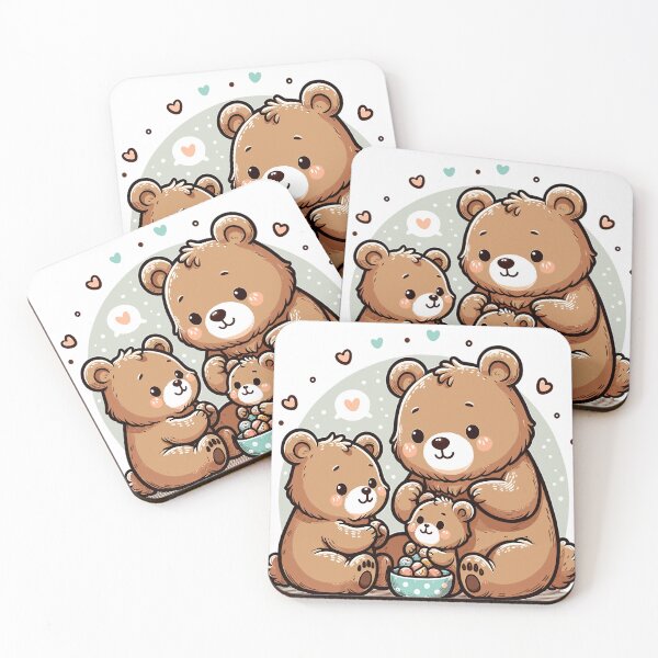 Item preview, Cute illustration of a bear family designed and sold by LongIslandDesgn.