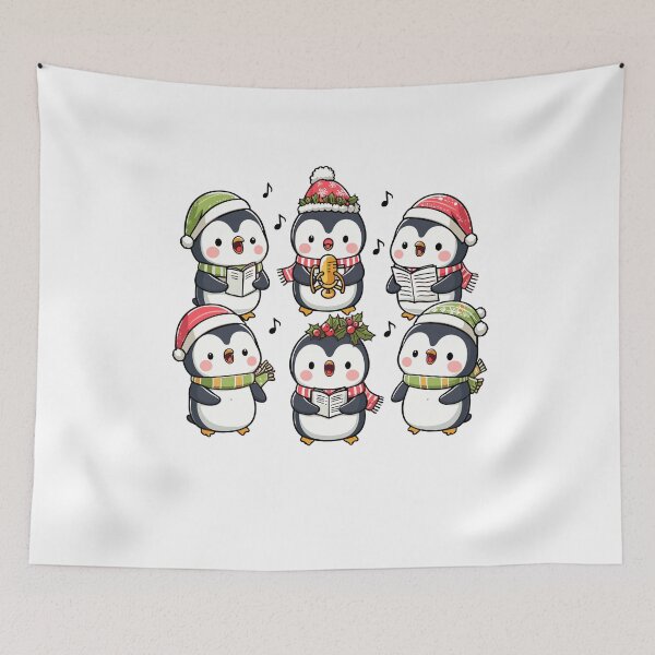 Item preview, Festive Penguin Carolers Singing Christmas Cute Carols designed and sold by Frank Ring.