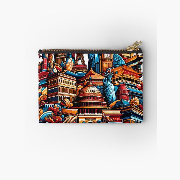 Item preview, World famous landmarks collage designed and sold by LongIslandDesgn.