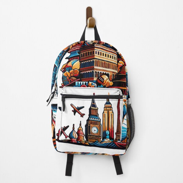 Item preview, World famous landmarks collage designed and sold by LongIslandDesgn.