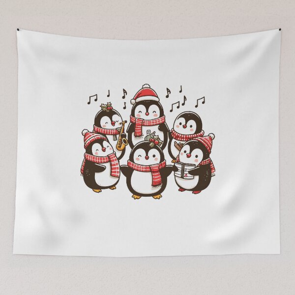 Item preview, Festive Penguin Carolers Singing Christmas Cute Carols designed and sold by Frank Ring.