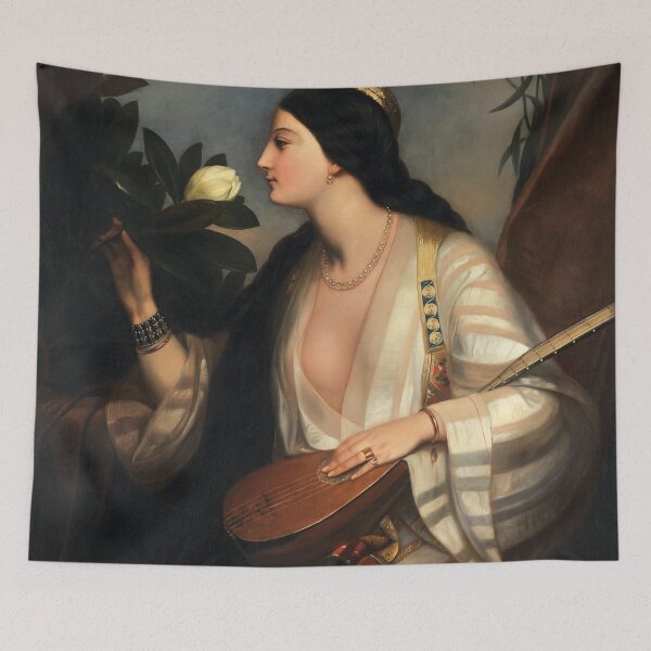 Item preview, Pretty Greek lady with Lute by Charlemagne Oscar designed and sold by Lefteris Betsis.