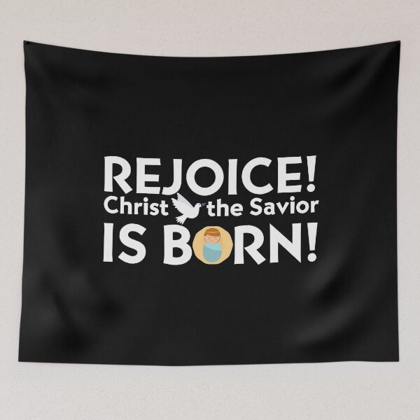Item preview, Spiritual and Motivational Message - Christ the Savior is Born designed and sold by TheVirtualSpace.
