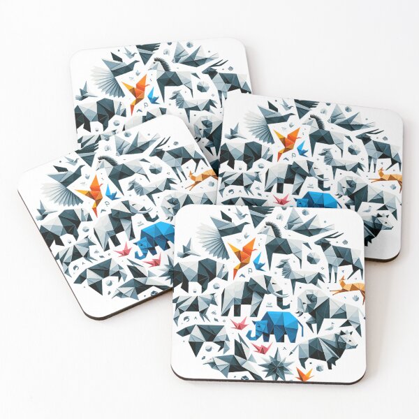 Item preview, Origami inspired animal pattern designed and sold by LongIslandDesgn.