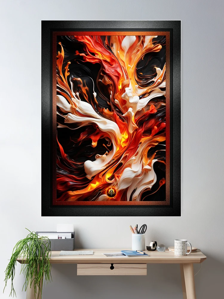 The Alluring Chaotic State Of Painting AI Concept Art by Xzendor7 Room Decor Poster Art Print