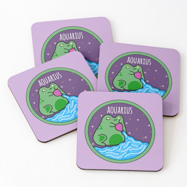 Item preview, Aquarius froggy zodiac sign designed and sold by Quacktails.