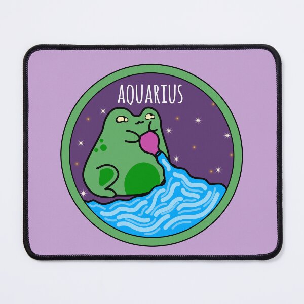 Item preview, Aquarius froggy zodiac sign designed and sold by Quacktails.