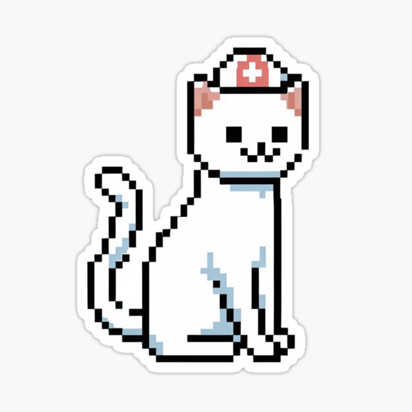 nurse cat lovers, doctor cat Sticker