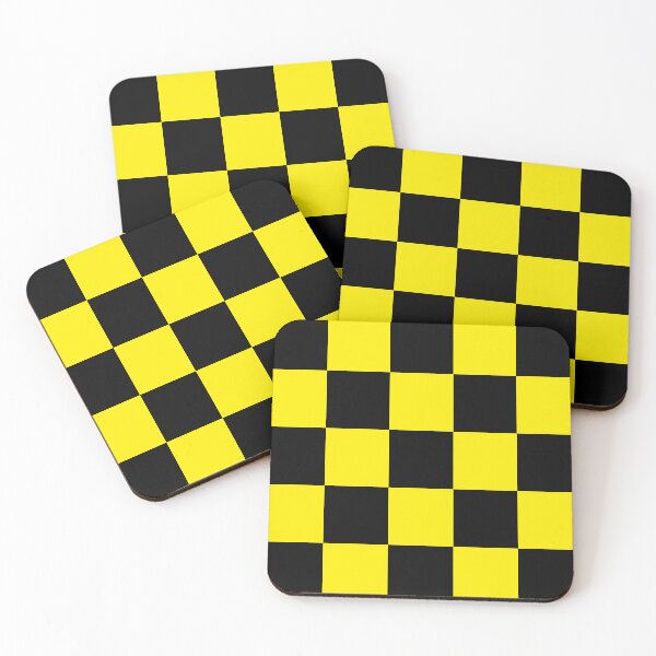 Item preview, Checkered (Large Squares) Yellow and Black designed and sold by Tree45.
