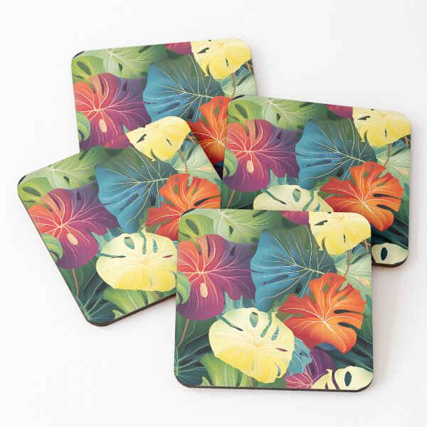 Item preview, Monstera Tropical Hibiscus Close-Up designed and sold by HisoTorDesign.