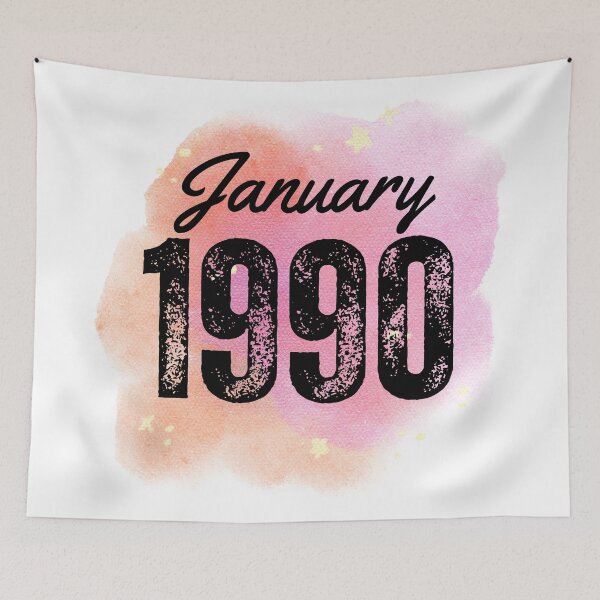 Item preview, January 1990 Birthday designed and sold by NumbersFort.