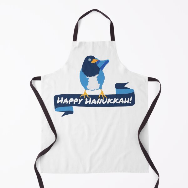 Item preview, HAPPY HANUKKAH Bird in Blue on Ribbon Banner from Hand Cut Paper designed and sold by Susan Prolman.