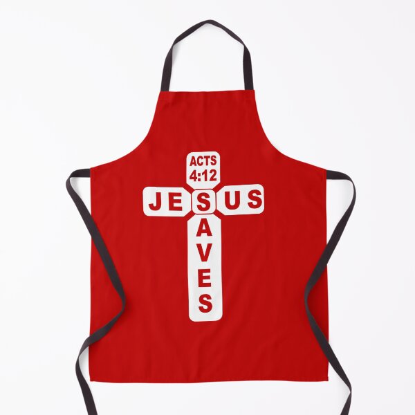 Item preview, jesus saves - bible verse from Acts 4 12 - christian typography white design designed and sold by ZechJohnRB.