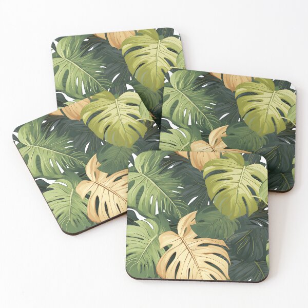 Item preview, Monstera Tropical Leaves Abstract Mosaic designed and sold by HisoTorDesign.