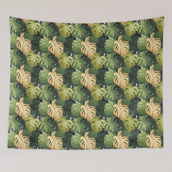 Item preview, Monstera Tropical Leaves Abstract Mosaic designed and sold by HisoTorDesign.