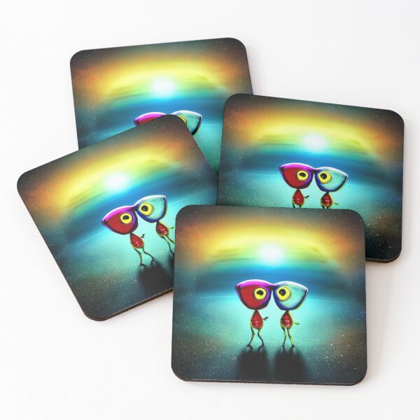 Item preview, Celestial Sweethearts – Alien Love Art Print designed and sold by SmartDesignByBB.