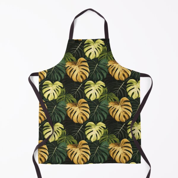 Item preview, Monstera Tropical Leaves on a Black Background designed and sold by HisoTorDesign.