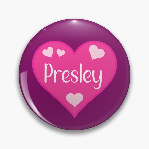 Artikelvorschau, Presley Name Pink Heart entworfen und verkauft von Jeallan Designs.