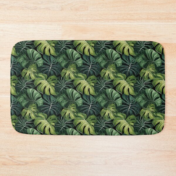 Item preview, Monstera Tropical Leaves on a Black Background designed and sold by HisoTorDesign.