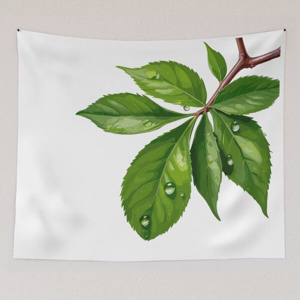 Item preview, Realistic leavewith dew drop generated AI and convert to vector designed and sold by WhiteDoveArt.