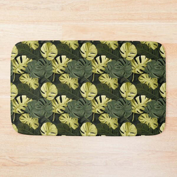 Item preview, Monstera Tropical Leaves on a Dark Background designed and sold by HisoTorDesign.