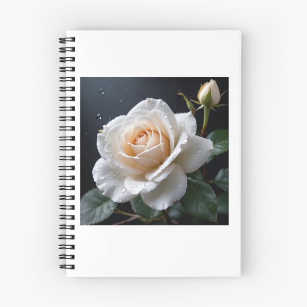 Item preview, White rose: The symbolism of the elegant white rose is trust, innocence, purity, loyalty and respect. designed and sold by Nokart.