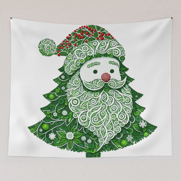 Item preview, Santa Claus Merry Christmas Tree  designed and sold by LoveDesignMania.