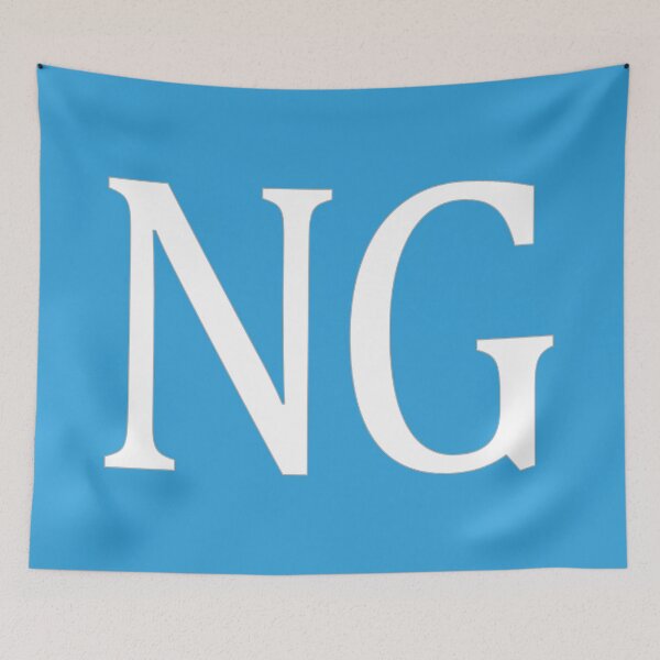 Item preview, NG Initials Monogram Elegant White Letters designed and sold by Jeallan Designs.