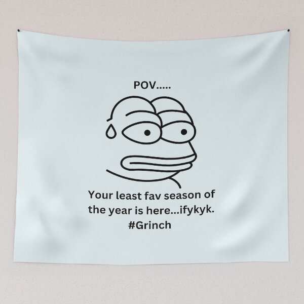 Item preview, Funny xmas meme: POV...you're in the grinch club designed and sold by QUOT-s.