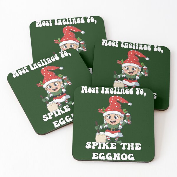 Item preview, Christmas Funny Most Likely To Spike The Eggnog Elf designed and sold by tamdevo1.