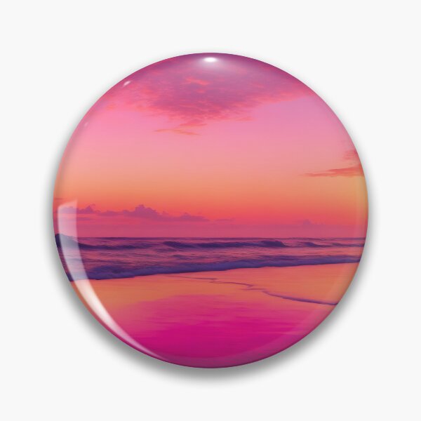 Item preview, Hot Pink Beach Ocean Sunset, Pink Cotton Candy Sky designed and sold by newburyboutique.