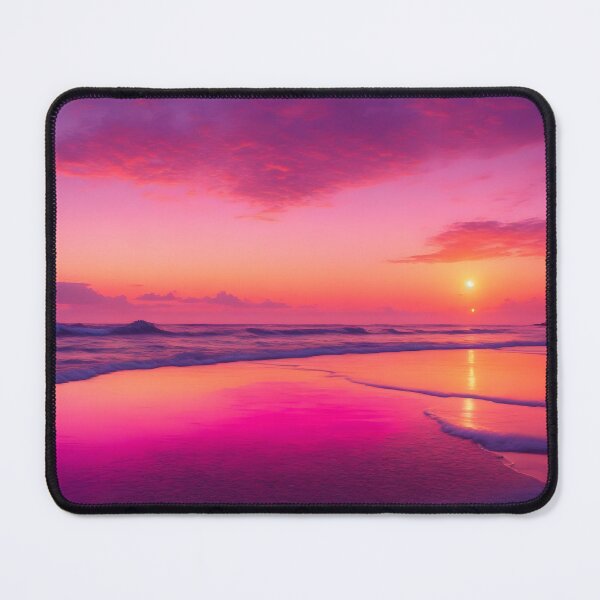 Item preview, Hot Pink Beach Ocean Sunset, Pink Cotton Candy Sky designed and sold by newburyboutique.
