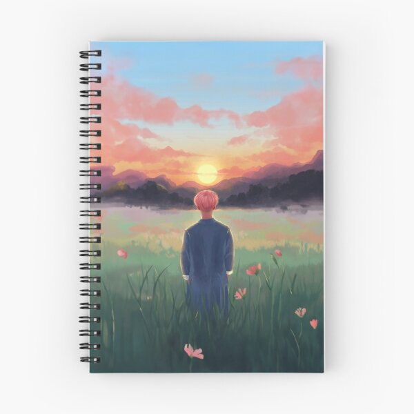 Item preview, BTS Jimin Wilderness Landscape Illustration | K-pop Nature Art Print designed and sold by KimchiKulture.