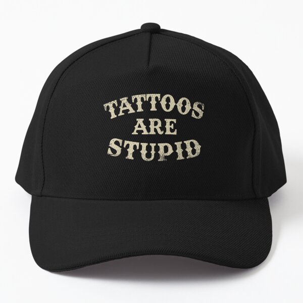 Vista previa del artículo con la obra «Los tatuajes son estúpidos Tatuaje sarcástico divertido», diseñado y vendido por pugshowsfashion.