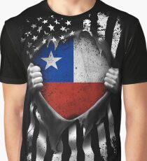 Chilean American Flag USA Chile Graphic T-Shirt
