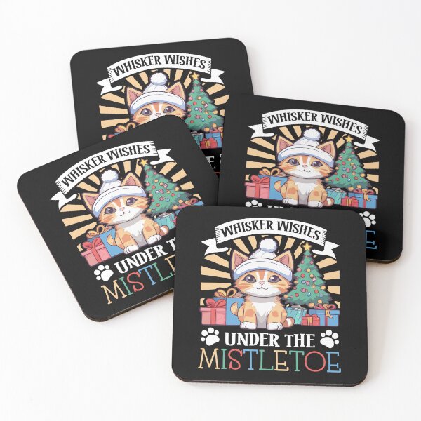 Item preview, Whisker Wishes Under the Mistletoe designed and sold by RuggedCocoShop.