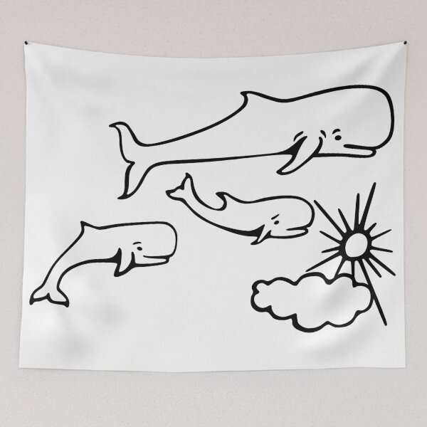 Item preview, Whales and Sun Tattoo by Robe de Extremoduro designed and sold by MobsProject.