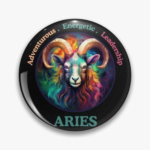 Item preview, Vibrant  Daily Horoscopes Aries zodiac- Horescope/SunSign Theme  on  black back ground designed and sold by CosmicNook1.