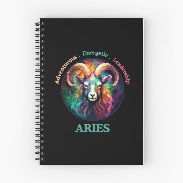 Item preview, Vibrant  Daily Horoscopes Aries zodiac- Horescope/SunSign Theme  on  black back ground designed and sold by CosmicNook1.