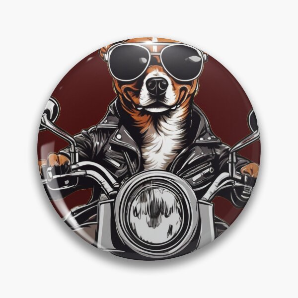 Artikelvorschau, Cooler Hund auf einem Motorrad entworfen und verkauft von BigusPanda.