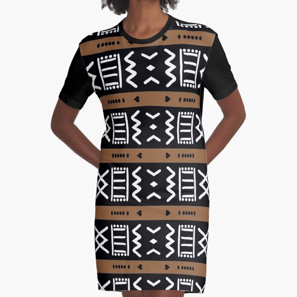 African Mud Cloth Wedding Dress