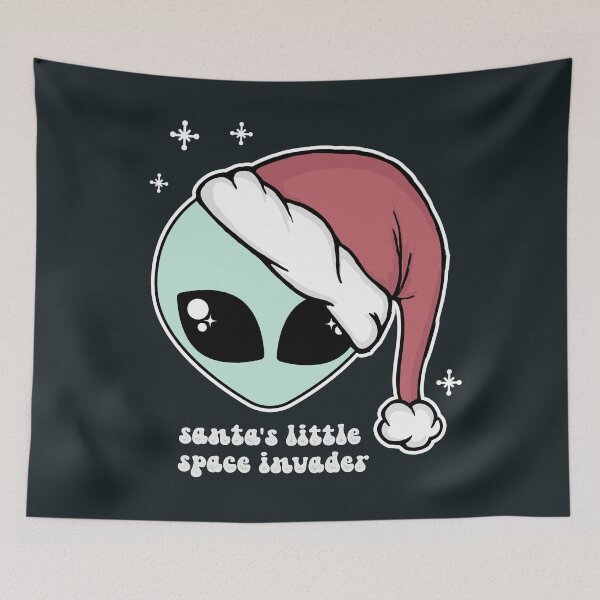Item preview, Santa's Little Space Invader designed and sold by sasyall.