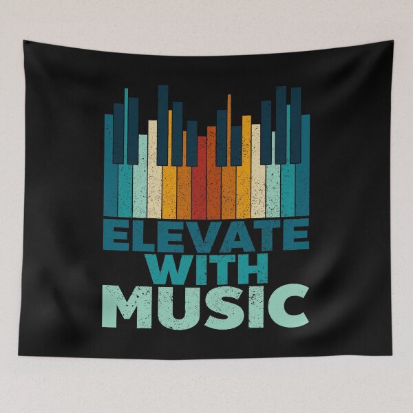 Item preview, Elevate with Music, Piano’s key with vintage colors and texture designed and sold by CJansuebsri.