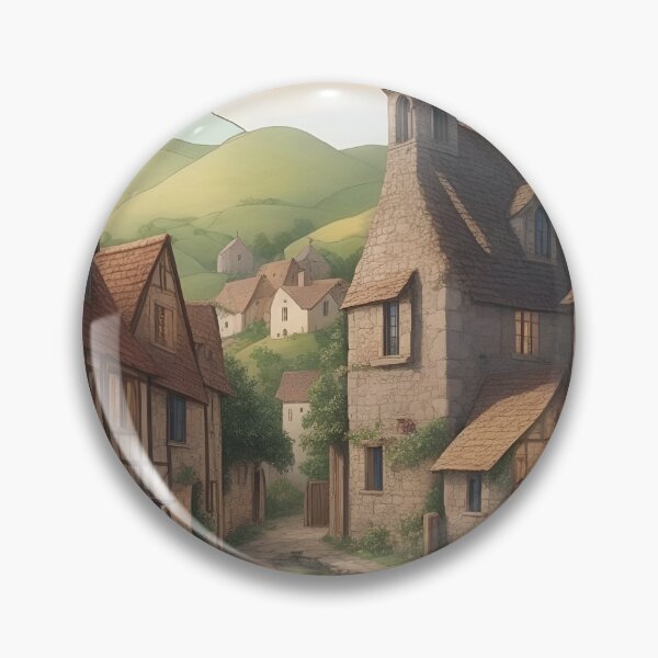 Item preview, stained glass village view designed and sold by basitcv.