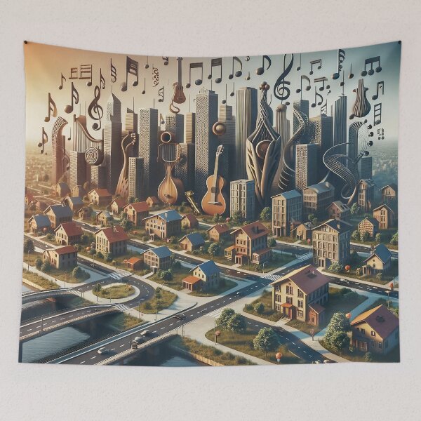 Item preview, Melodic Cityscape Symphony designed and sold by divinedeco1925.
