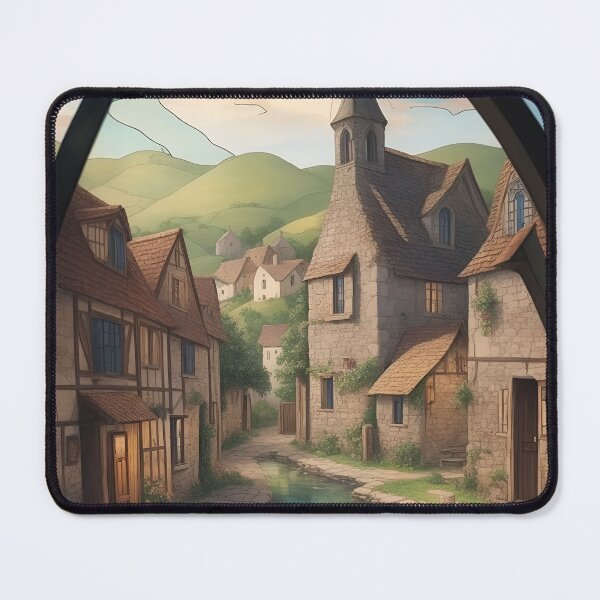Item preview, stained glass village view designed and sold by basitcv.