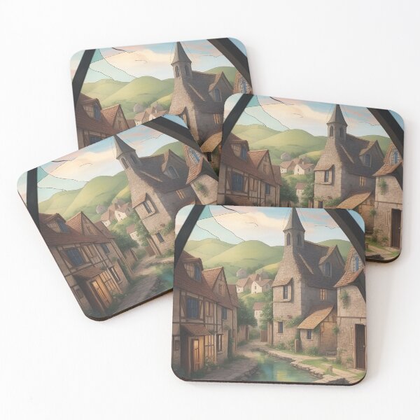 Item preview, stained glass village view designed and sold by basitcv.