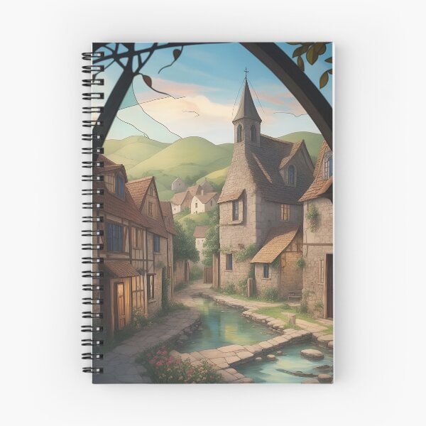 Item preview, stained glass village view designed and sold by basitcv.