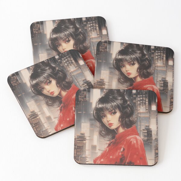 Item preview, Pretty Japanese Woman in Traditional Japanese Clothes in Modern City with Skyscrapers designed and sold by Je-we.